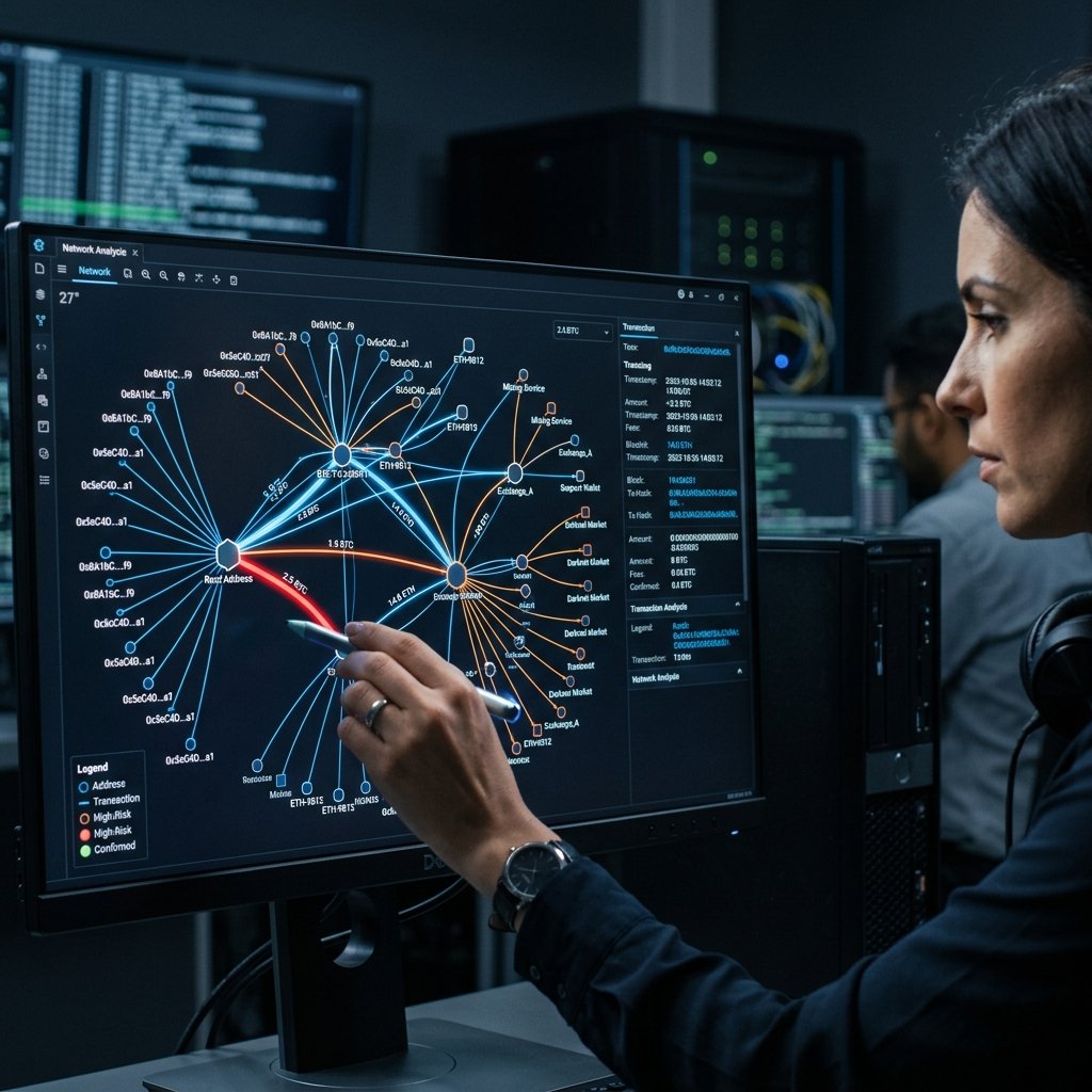 Crypto transaction tracing visual