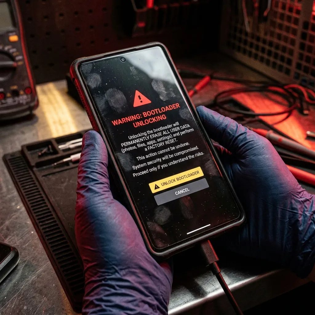 how to extract deleted whatsapp messages from android local backup illustrated by a rooting warning.